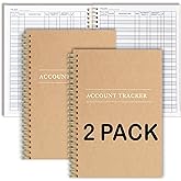 2 Pack Accounting Ledger Books for Home Budget Tracking, Business Bookkeeping - Home Expense Tracking Notebook - Expense Ledger for Small Business Bookkeeping - Bookkeeping Book (100 Pages 2 Pack)