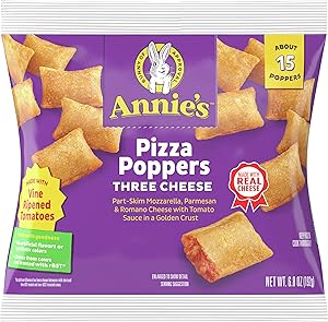 Annie's Frozen Pizza Poppers, Three Cheese, Snacks, 6.8 oz, 15 ct