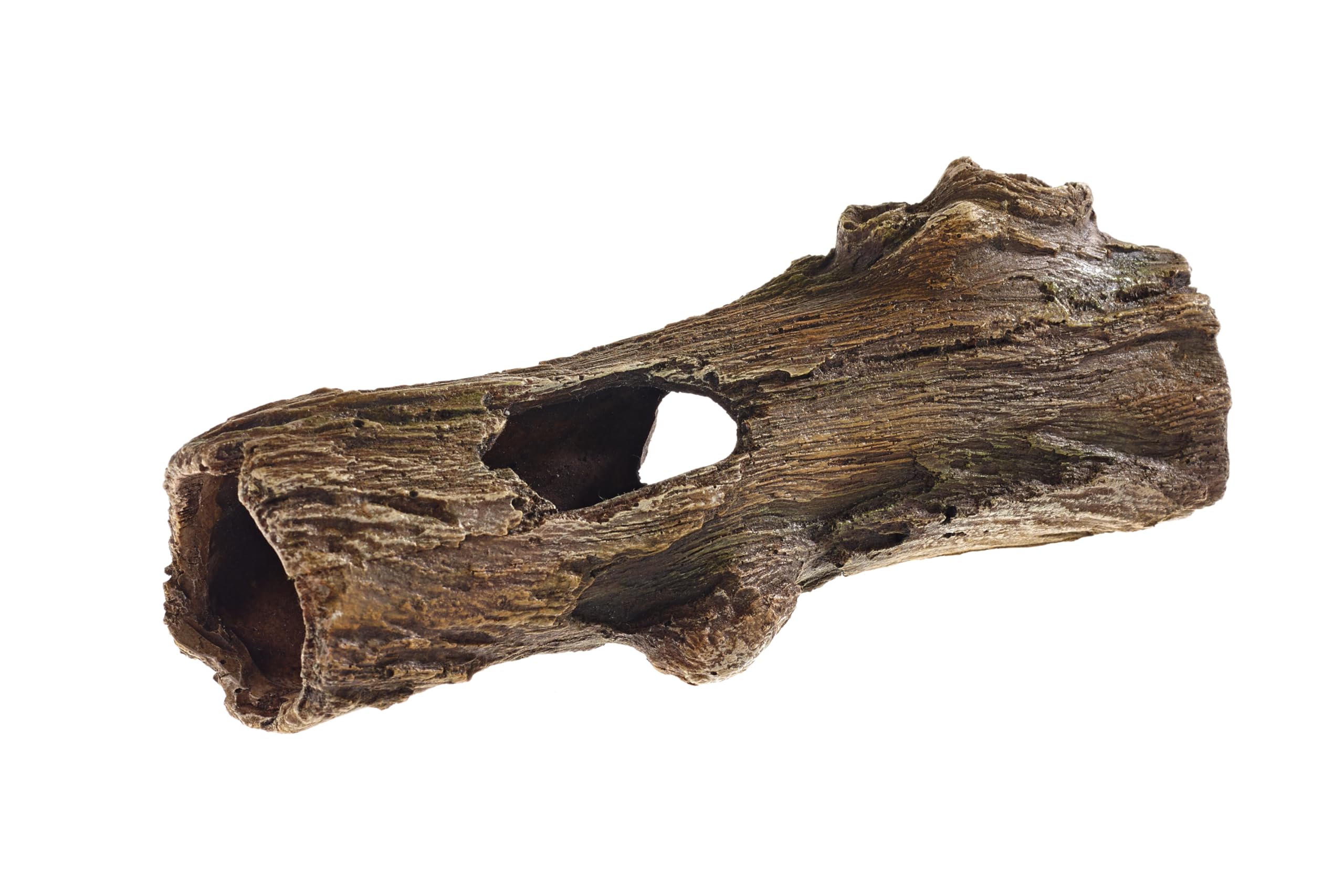 CLASSIC Driftwood Narrow Brown Hideaway Aqaurium Ornament 215 x 80 x 55 mm| Hand-Painted Resin Decoration for Freshwater Fish Tanks & Aquascapes — image 1