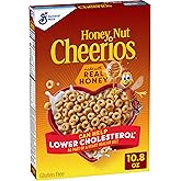 Cheerios Honey Nut Breakfast Cereal, Heart Healthy, Gluten Free, 10.8 oz | Real Honey &amp; Natural Almond Flavor, Can Help Lower Cholesterol, Excellent Source of Vitamin D, 22g Whole Grain per Serving