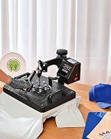 CREWORKS 30x38cm 8-in-1 Swing Away Heat Press 1250W T-Shirt Mug Cap Plate view 9