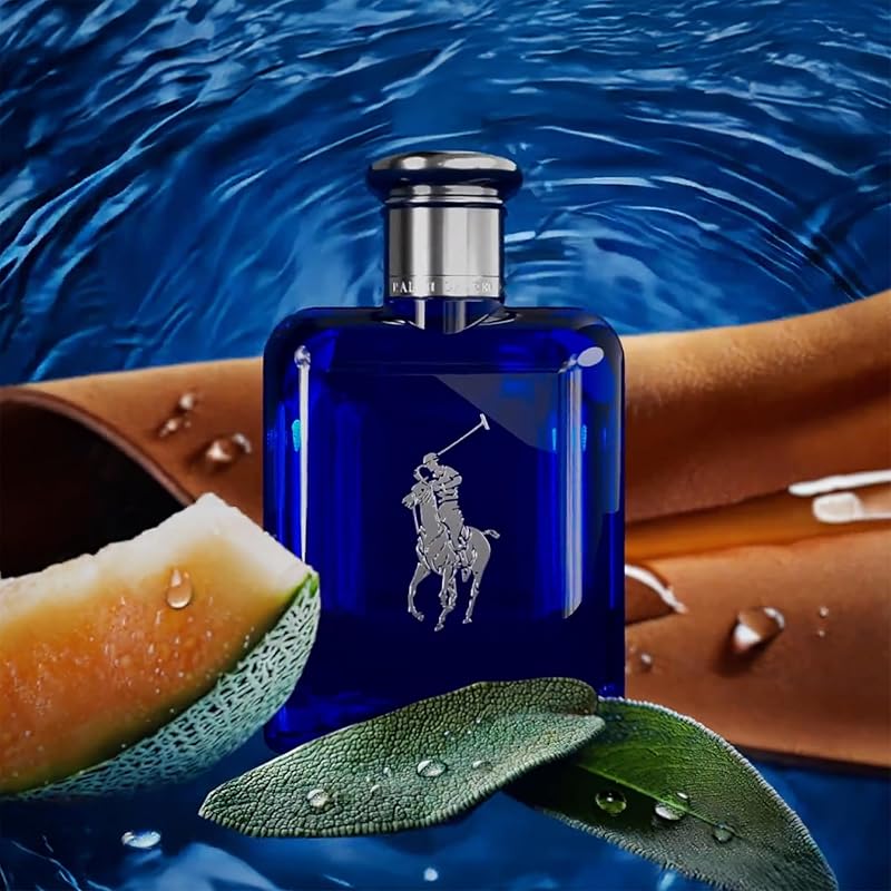 Polo Blue Eau de Toilette für Herren, erfrischend-aromatischer Duft mit Melone, Gurke & Mandarine, für den aktiven Mann, 75 ml