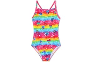 TENVDA Girls One Piece Swimsuits Sport Halter Swimwear Beach Bathing Suit