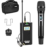 COMICA CVM-WM100 H UHF 48-Channel Professional Wireless Handheld Microphone System for Canon Nikon Sony Panasonic Fuji DSLR Camera, XLR Camcorder, Smartphone, Perfect for Video Recording/Interview