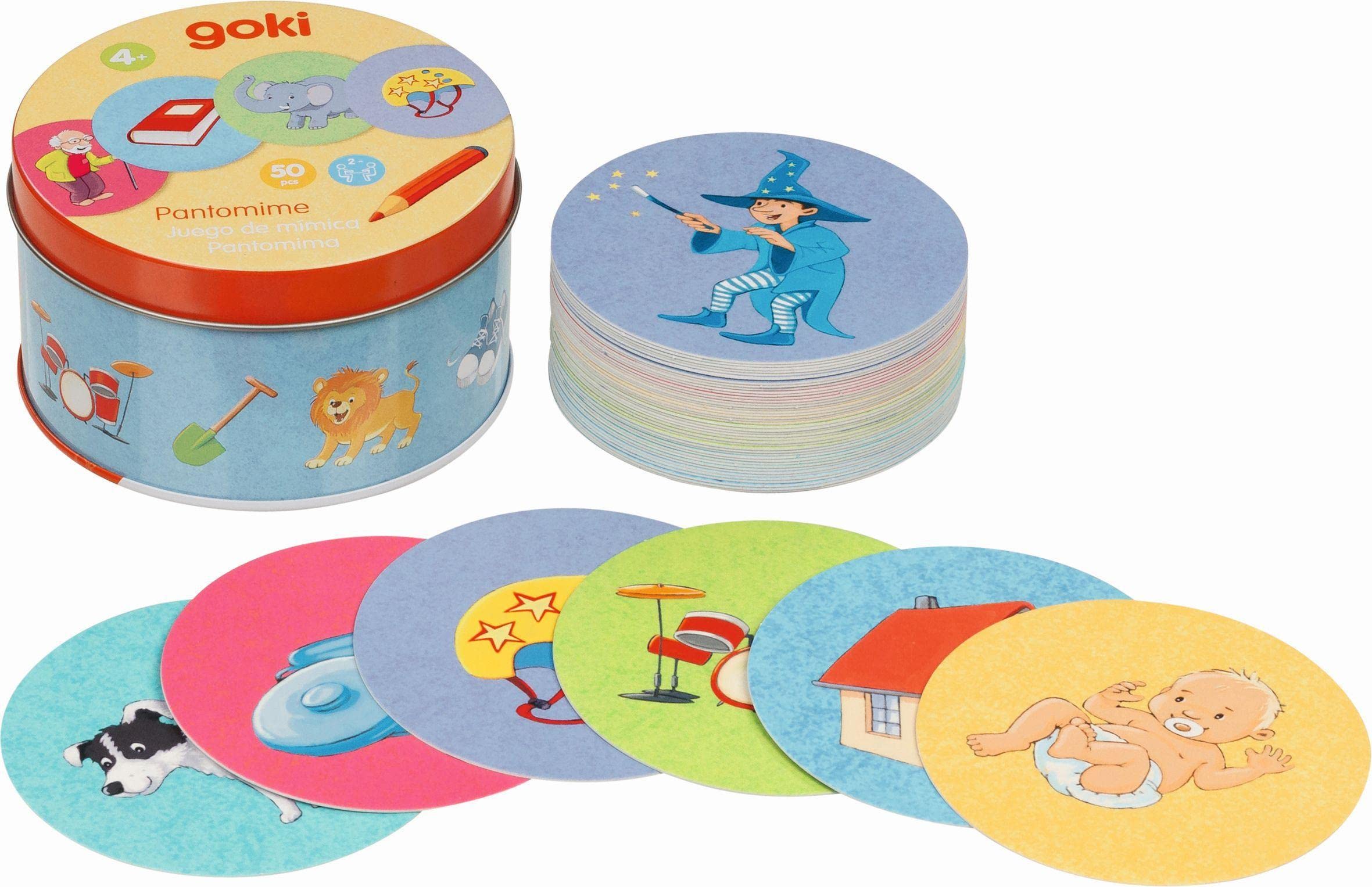 Pantomime in der Blechdose: Ø= 9 cm, H= 5,1 cm, Karton, per Stück