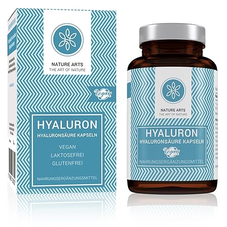 Hyaluronsäure Kapseln hochdosiert 300mg/Kapsel | 90 Stk im Drei-Monats-Vorrat | Hergestellt in Deutschland | Vegan | Frei von