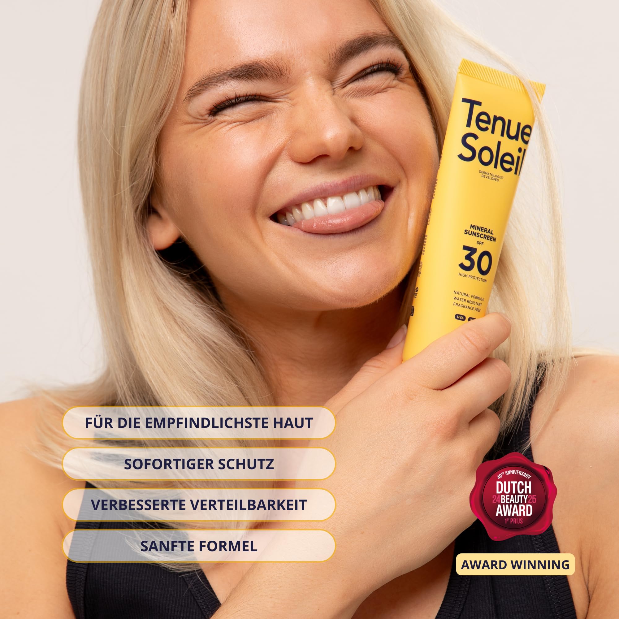 TENUE SOLEIL SPF 30 Mineral-Sonnenbrand - 100 ml - Wasserfeste Sonnencreme mit Vitamin E - Vegan, Parfümfrei - Für empfindliche Haut - Gesicht und Körper 5