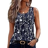 Zeagoo Womens Tank Tops Summer Sleeveless Tops Loose Button Henley Shirts Crew Neck Dress Casual 2026 Clothes