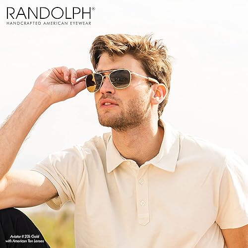 Randolph USA Navigator Aviator II Authentic Sunglasses for Men - Main Image