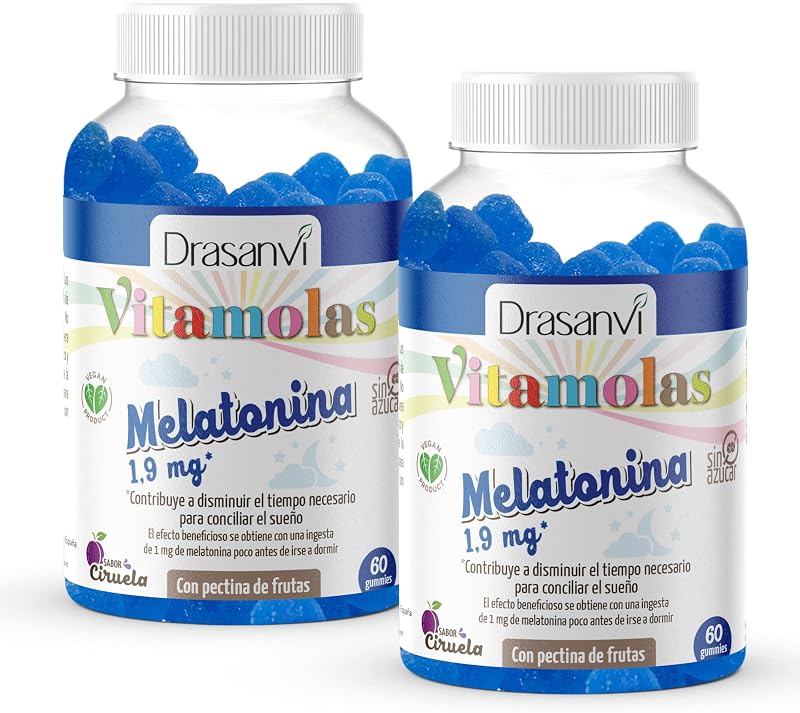 Gominolas de Melatonina Drasanvi Pack 2x60ud Sabor Ciruela