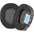 SOULWIT Cooling-Gel Earpads Replacement for SteelSeries Arctis 1/3/5/Arctis 7/7+/7P/7P+/7X/7X+/9/9X/Pro/Prime(Do Not Fit Any Arctis Nova) Headset, Ear Pads Cushions with Ice Silk Fabric - Black Gold