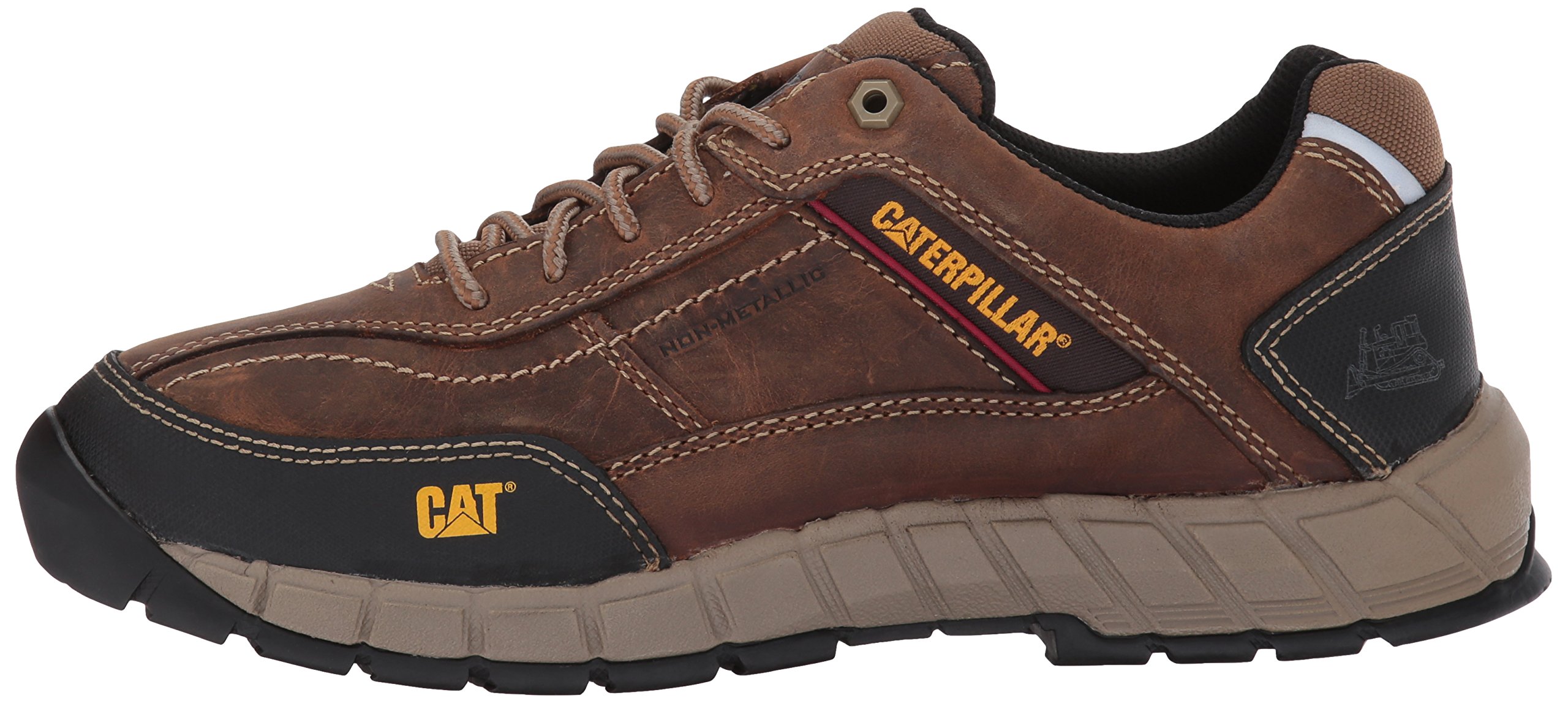 Caterpillar Men's Streamline Leather Work Shoe, Dark Beige, 8.5 M US on