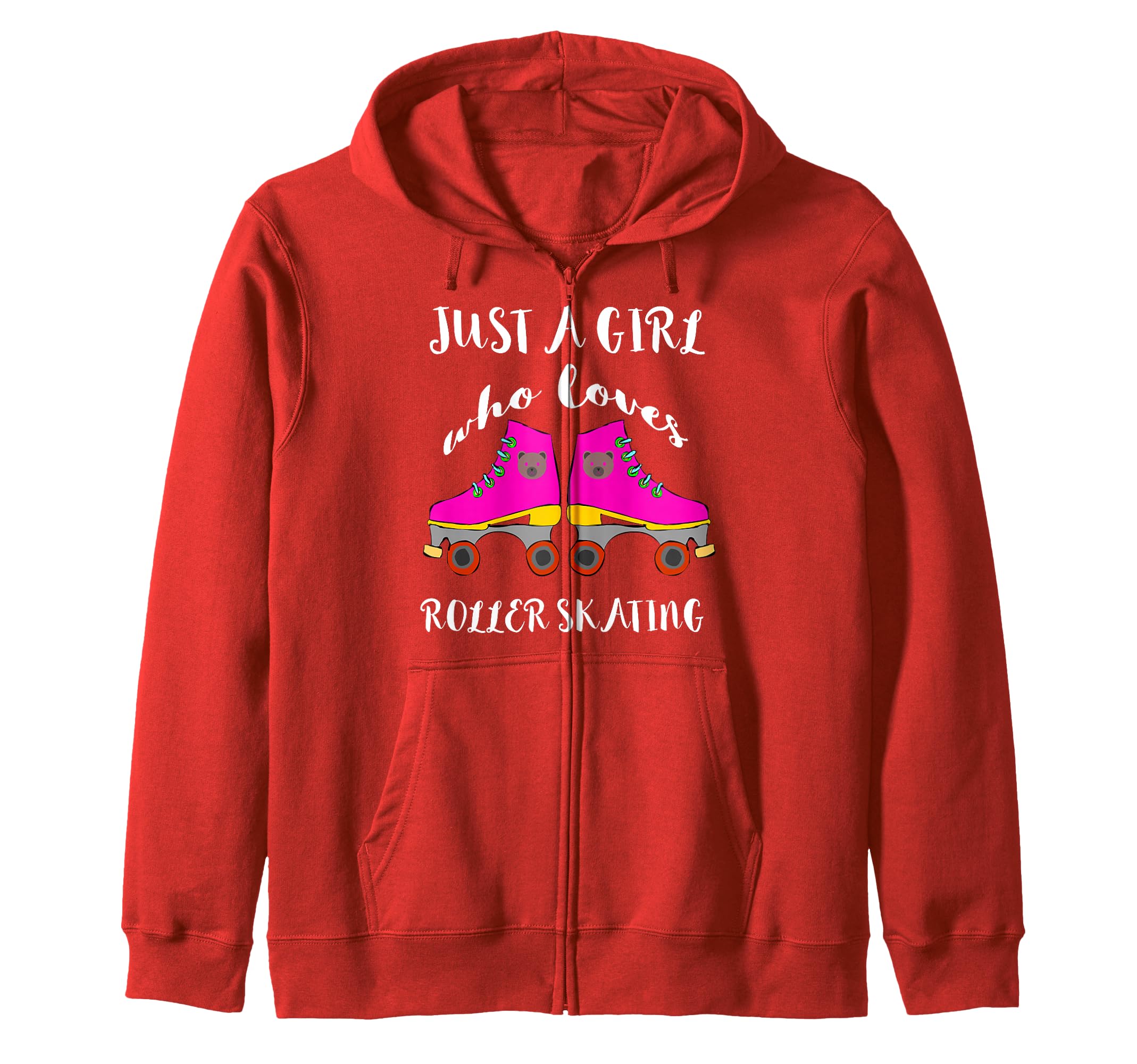 Just A Girl Who Loves Roller Skating Roller Skates Skaters Zip Hoodie