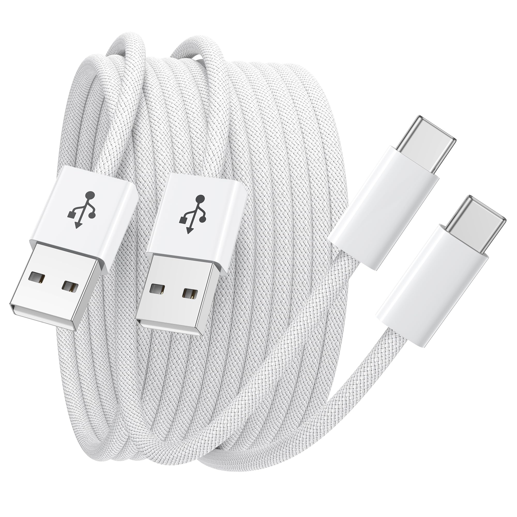 USB C Kabel 2M [2 Stück] 3.1A Ladekabel USB C Schnellladekabel, USB A auf USB C Kabel Mit iPhone 17/16/15 Pro Max,Galaxy S24/S23/S22/S21, Note 10, Huawei P40/P30, Google Pixel