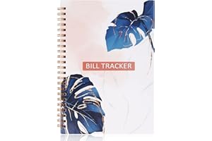 MAISON MIRU Bill Payment Tracker. A5 Notebook Bill Planner with Spiral Binding and Back Pocket – Home Finance & Bill Payment Organizer, Logbook, Monthly Bill Organizer Notebook
