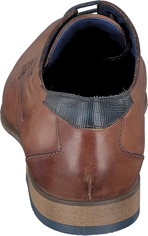 Homme Chaussure basse business en cuir, Derby avec finition bicolore, Brun, 41 EU