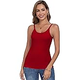 ACIEMR Womens Tank Tops Spaghetti Straps Scoop Neck Ribbed Slim Fitted Summer Workout Camisole Basic Layering Shirts