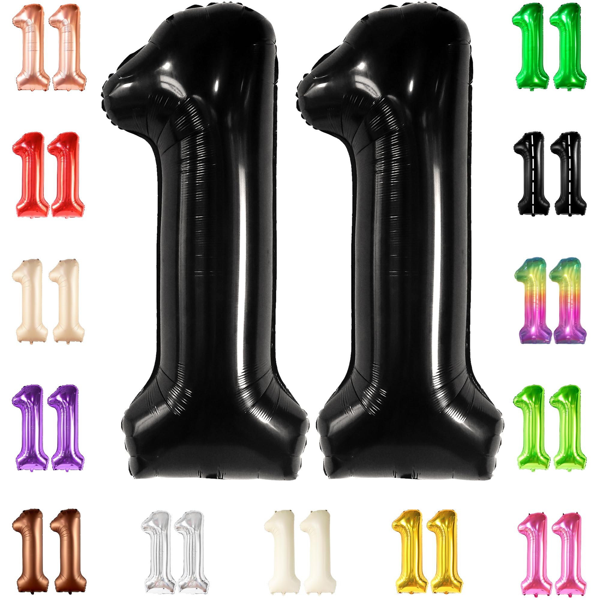 Photo 1 of KatchOn, Black Number 11 balloon - Giant, 40 Inch | 11 Black Balloons for 11th Birthday Decorations for Boys | Black 11 Balloons Number Birthday Decorations | Black Number 11 Balloons for Birthdays