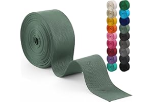 WEBSUKA Polyester Webbing Strap 17+Colors – 1"&1.5"&2" – 10 Yards Heavy Duty Webbing Roll, Flat Webbing Strap for Indoor&Outdoor Gear, Climbing, DIY Crafting, Repairing