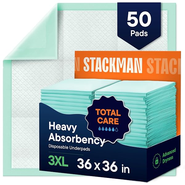 CHUCKS PADS DISPOSABLE 36 X 36 UNDERPADS [50-PACK]...