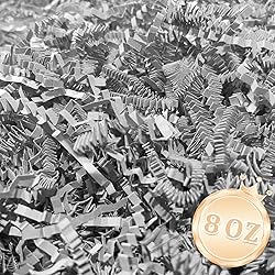 1/2LB Light Gray Crinkle Cut Paper Shred Filler