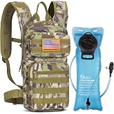 NOOLA Hydration Backpack with 3L Water Bladder, Tactical Pack for Hiking | Tactical Molle Water Backpack for Men Women, TPU Water Bladder, Hydration Pack for Biking, Running, Cycling, Fishing