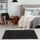 THE RUGS Living Room Rug Shaggy Soft 30 mm 60x110 cm Black view 3