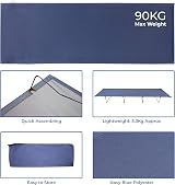 Milestone Camping 20240 4 Leg Folding Bed 180x59x18cm Carry Bag view 2
