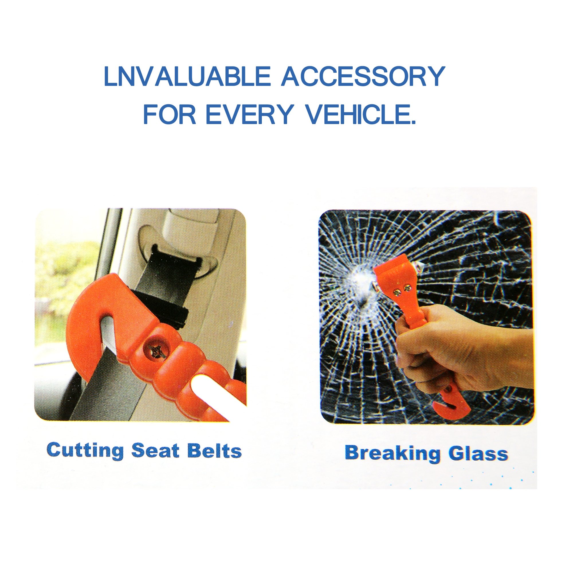 Kindsells Car Auto Emergency Safety Hammer Belt Window Glass Breaker Punch Cutter Bus Escape Rescue Tool Kit Survival Gear