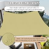 RICHIE Sun Shade Sail Square 3.6m x 3.6m Waterproof 98% UV Block view 2
