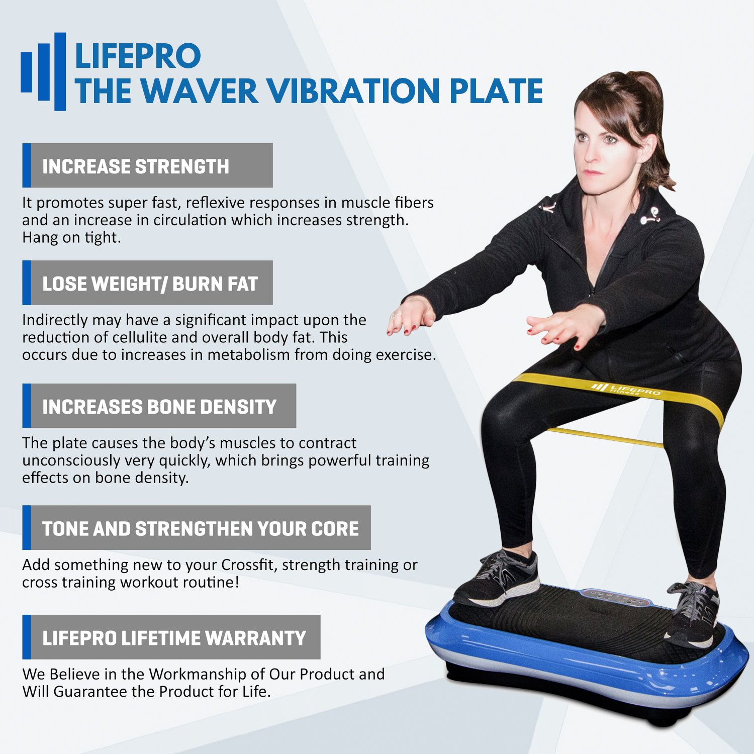 LifePro Power Plate Exercise Machine Whole Body Workout Vibration