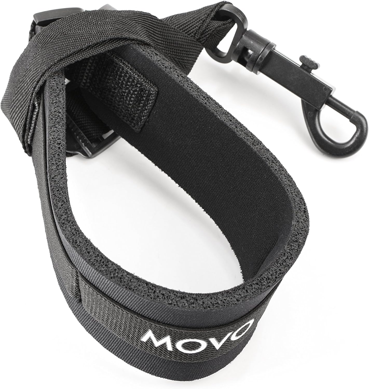 Movo MS-20J Music Instrument Neck Strap for Saxophones, Horns, Bass Clarinets, Bassoons, Oboes and More (Black - Medium Length): Musical Instruments