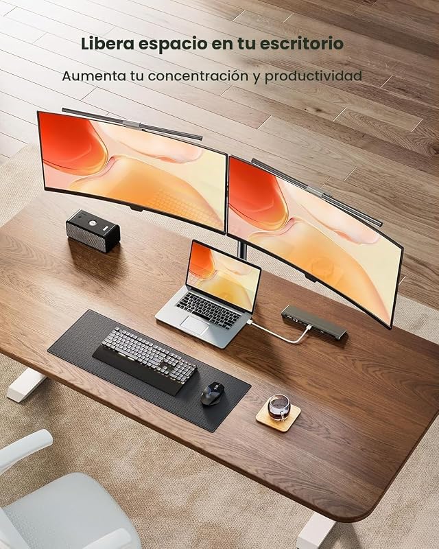 Ergear suporta 2 monitores para 13-32 polegadas, suporta dois monitores, monitora peso do braço até 8 kg