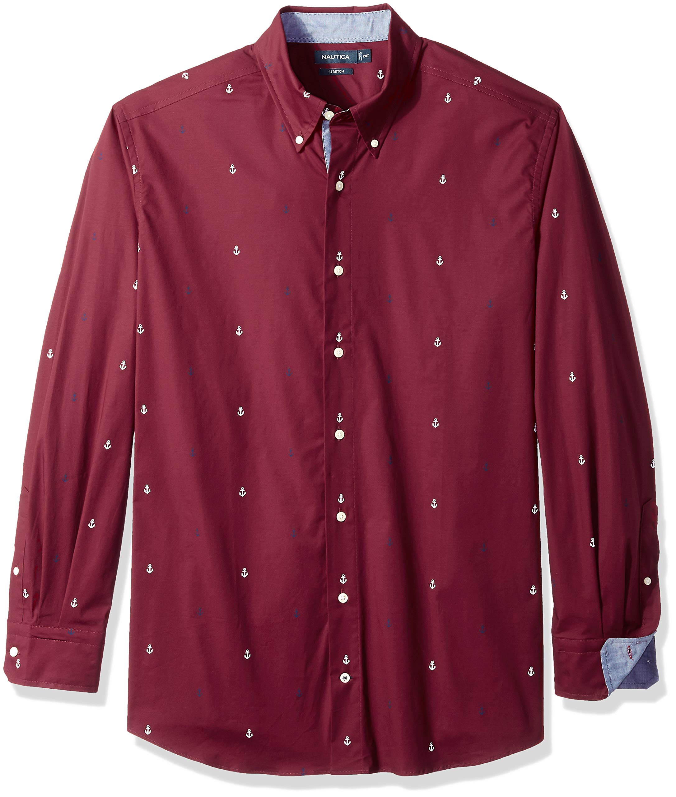 Nautica Men's Big and Tall Classic Fit Long Sleeve Multicolor Button Down Shirt Nautical Fashions