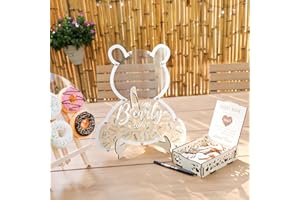 Fonder Mols Baby Shower Guest Book Alternatives - We Can Bearly Wait Baby Shower Decorations- Bear Themed Baby Shower Party Reception Table Top Centerpiece Supplies (for 80 Guests)