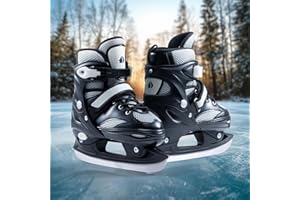 Navaris Adjustable Ice Skates for Kids - Comfortable & Robust Ice Skate Shoes for Boys and Girls - Perfect for Training, Hock