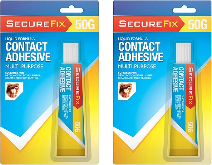 2pk Contact Adhesive Liquid Glue 2 x 50g Super Glue Self Adhesive