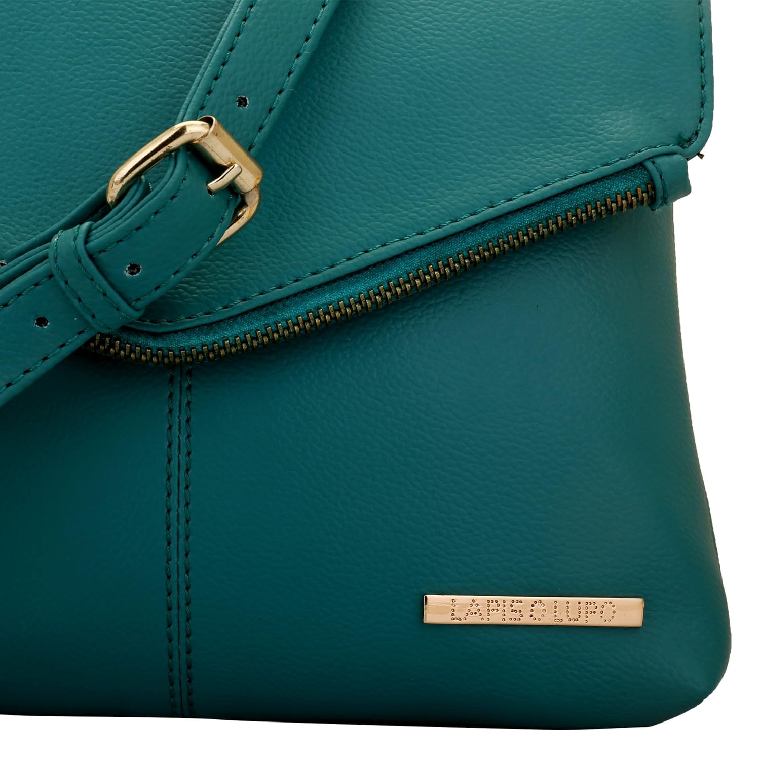 lapis o lupo women's canvas turquoise sling bag(llsl0011tq)