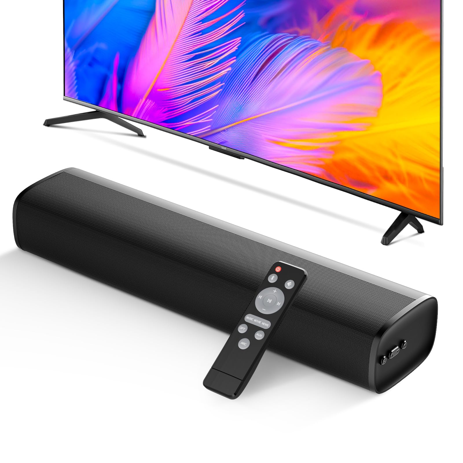 Photo 1 of ***FACTORY SEALED*** MZEIBO Sound Bar, 50W Soundbar for Smart TV Bluetooth 5.3 Speaker 17Inch with ARC/Optical/AUX Connection Surround for Home Theater Audio TV/PC/Gaming/Projectors