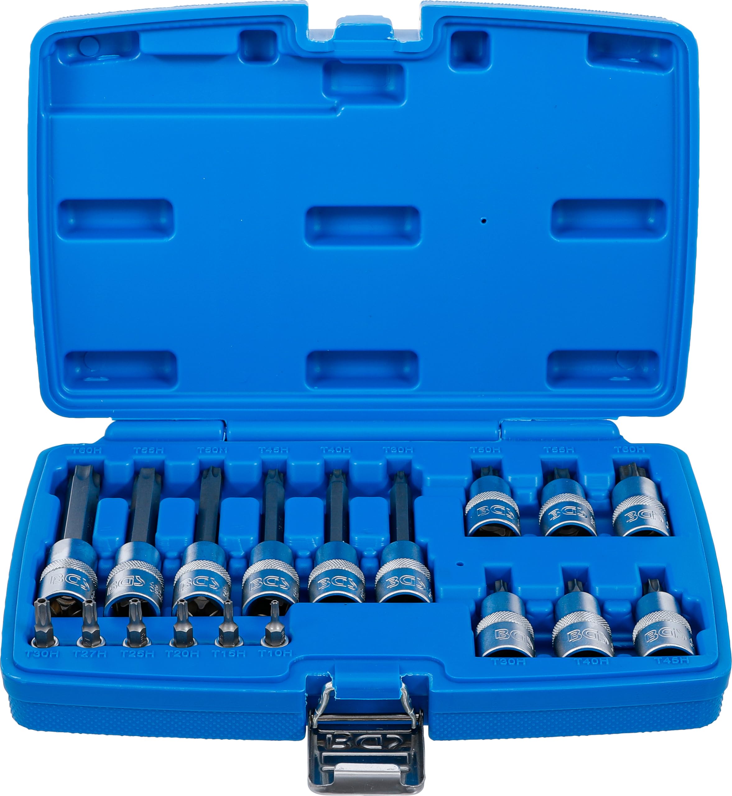 BGS 5174 | Bit Socket Set | 6.3 mm (1/4") / 12.5 mm (1/2") Drive | T-Star tamperproof (for Torx) | 18 pcs.