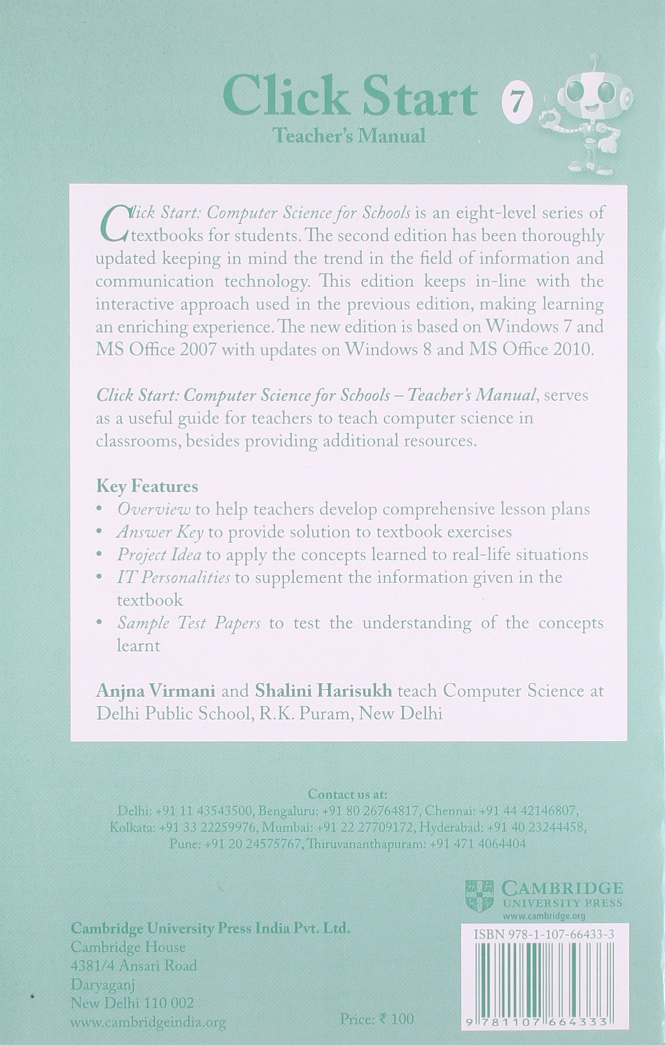 Buy Click Start Level 7 Teacher's Manual: Computer Science for Schools  (CBSE - Computer Science) Book Online at Low Prices in India | Click Start  Level 7 ...