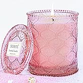 Pink Sands Scented Candle for Mother's Day, Melon & Osmanthus Jar Candle Natural Soy Candles for Home Scented, 60 Hour Candle in Glass Gift for Women, Friends, Family, Colleagues