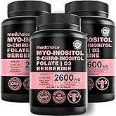 14-in-1 Women’s Inositol Complex Supplement – 40:1 Myo & D-Chiro Inositol with Folate, Vitamin D3, Zinc, Magnesium & Botanicals for Hormone & Feminine Wellness Support – (120 Capsules) (Pack of 3)