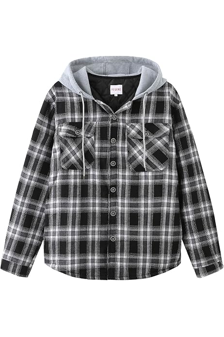 Lined Hooded Flannel Shirt 