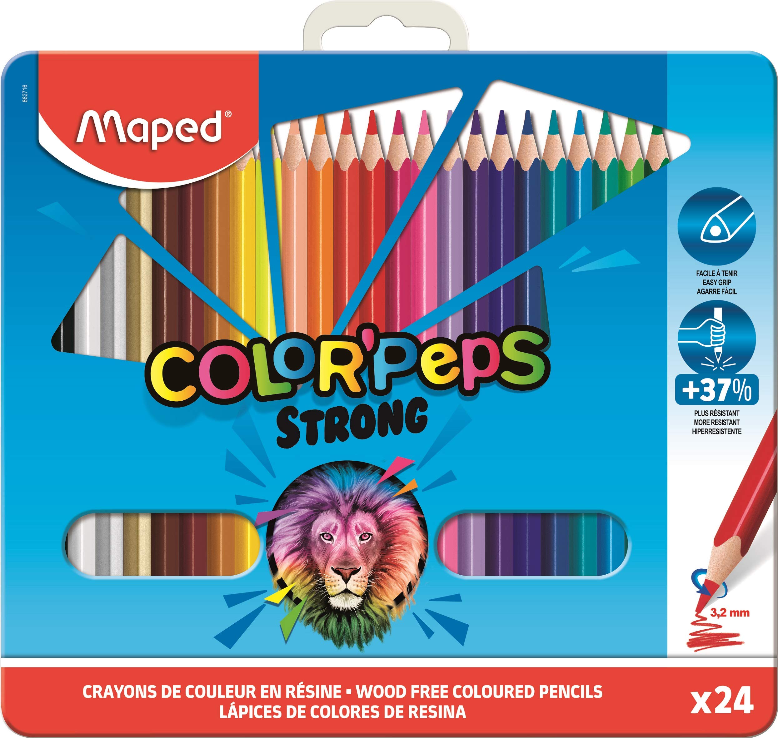 Maped Coloured Pencils, Multicolor, 24 Units (Pack of 1)