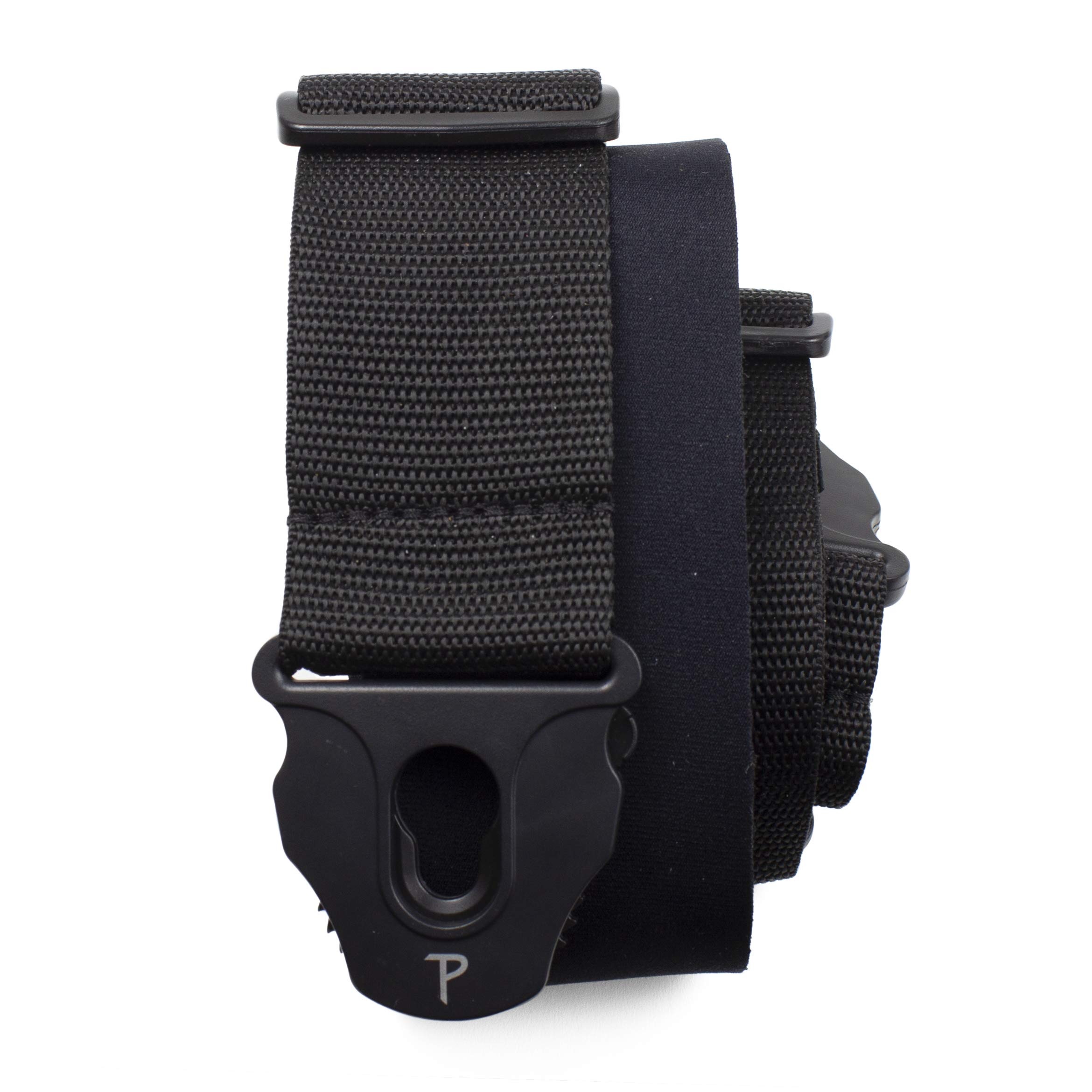 Perri’s Leathers Ltd. - Guitar Strap - Nylon - Neoprene - Padded - Lock End - Black - Adjustable - For Acoustic/Bass/Electric Guitars - Made in Canada (KDL60PL-7137)
