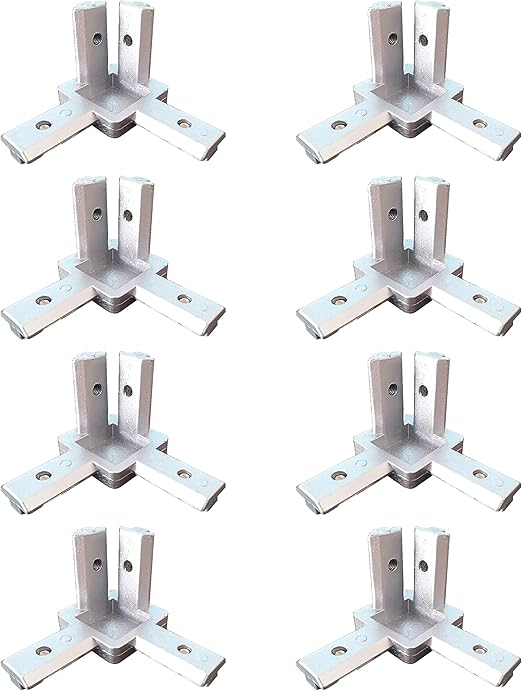 Befenybay 8pcs 3 Side End Corner Bracket Connector With Screws For