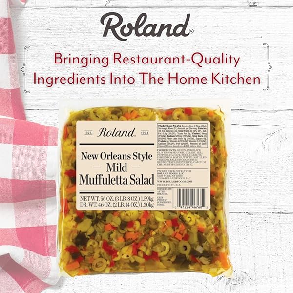 ROLAND FOODS NEW ORLEANS STYLE MILD MUFFULETTA SALAD, SOURCED IN THE USA, 56-OUNCE POUCH