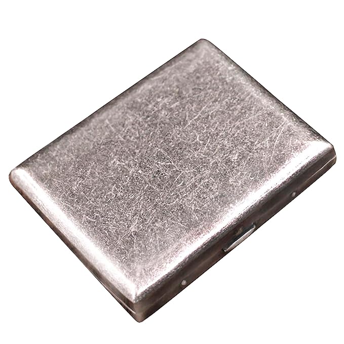 CaLeQi High-Grade Gebürstete Kupfer Zigarettenetui hält 20 Zigaretten. (Mit Marken-Geschenk-Box)