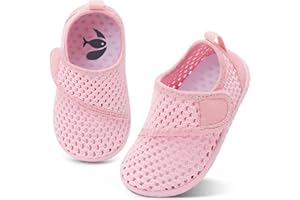 shopUAL Toddler Water Shoes Kids Girls Boys Beach Aqua Socks Skin Barefoot Walking Water Shoes Quick Dry Non-Slip Breathable Swim Pool Surf